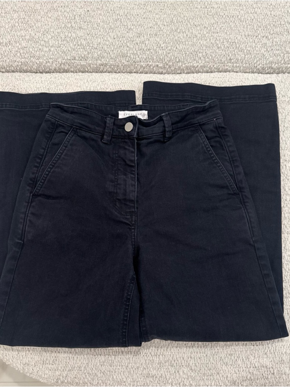 Everlane Wide Leg Black High Rise Jeans - Picture 4 of 5
